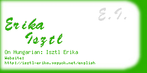 erika isztl business card